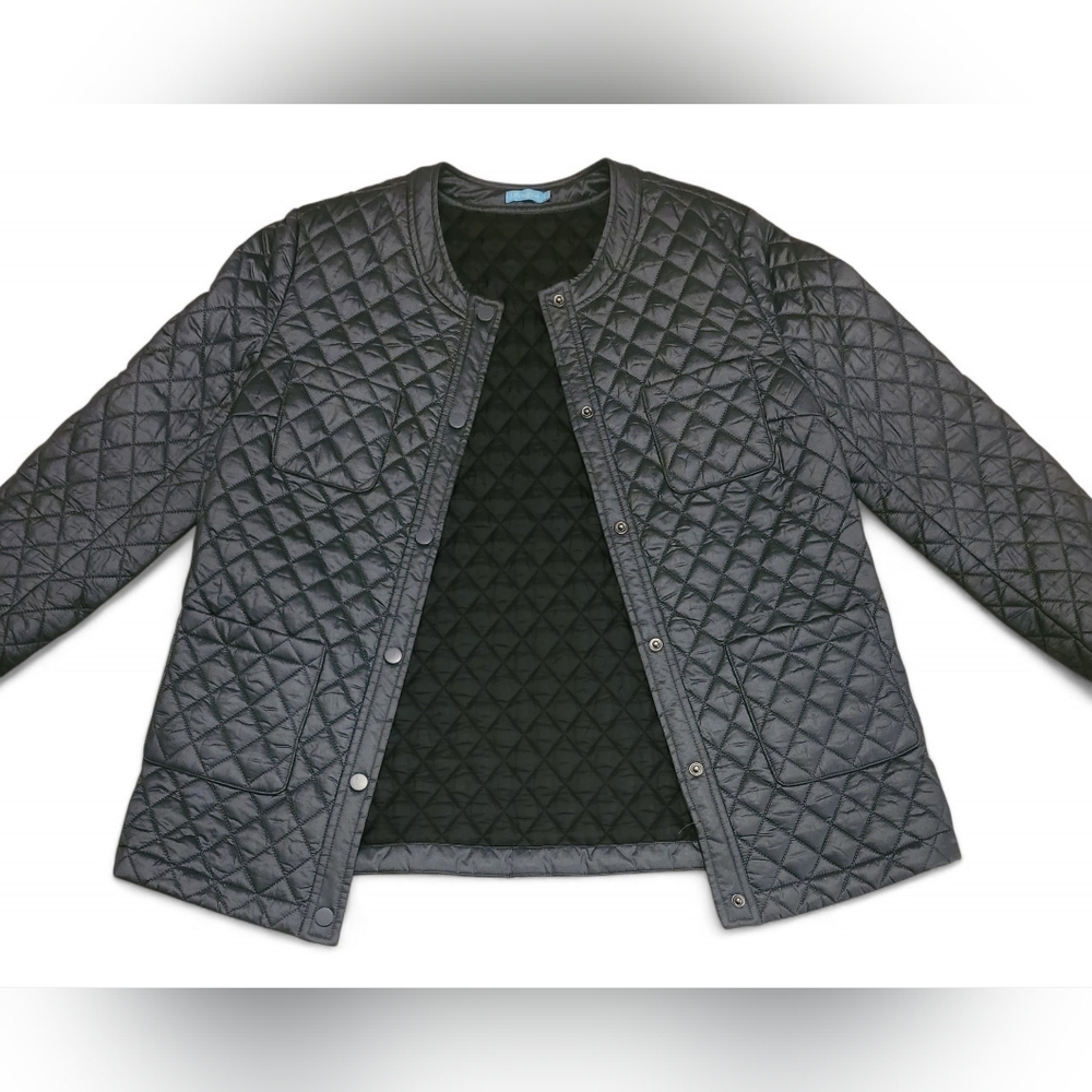 J McLaughlin Lamarque Diamond Quilted Jacket Black Equestrian Barbour Size Small